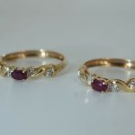 Beautiful-10k-Gold-Ruby-and-Diamond-Hoop-Earrings-292736166854-2