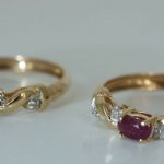 Beautiful-10k-Gold-Ruby-and-Diamond-Hoop-Earrings-292736166854-3