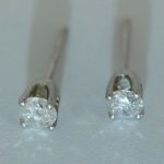 Beautiful-14k-White-Gold-Diamond-Stud-Earrings-302888578104